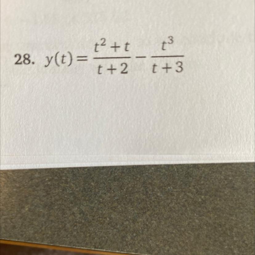 The expression defining each function consists of a sum or difference of terms and, as written, the long-term