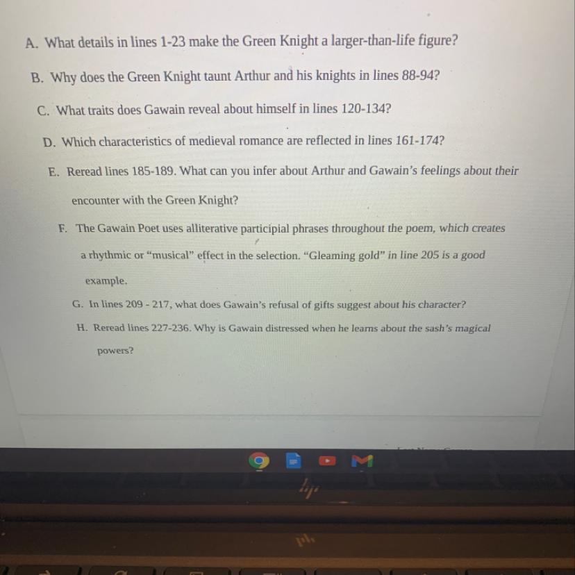 Anyone now any of the answer for the questions 