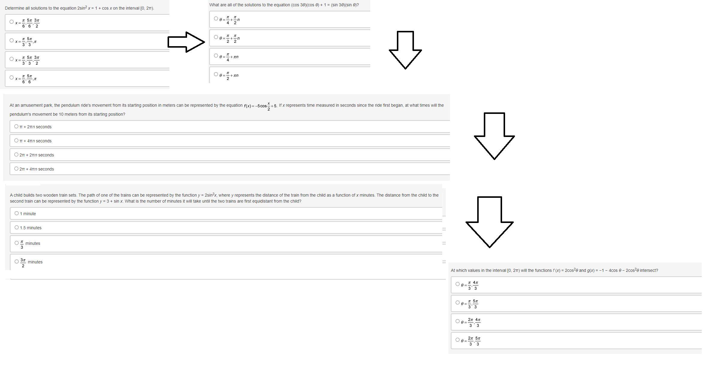 100 POINTS AND BRAINLIEST FOR BEING FULLY CORRECT!Question 1Determine all solutions to the equation 2sin2
