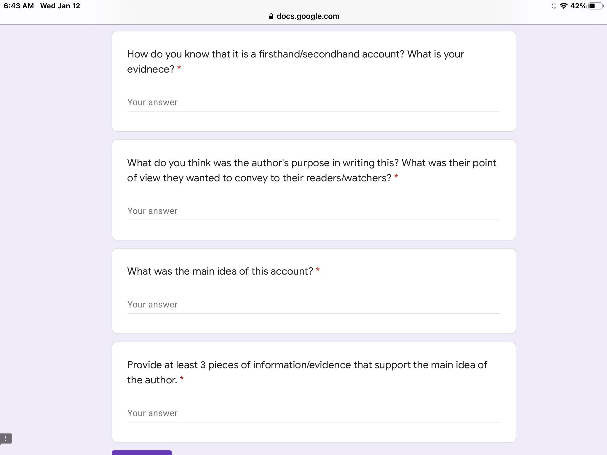 The first thanksgiving: The wampanoag side.Needing answers for these!