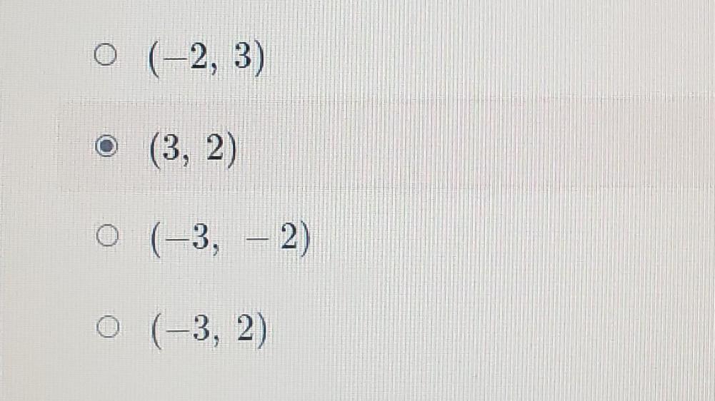 what are the coordinates of the point (2,3) after a counterclockwise rotation of 90 about the origin?