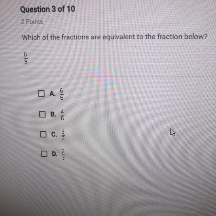 Which of the fractions are equivalent to the fraction below?