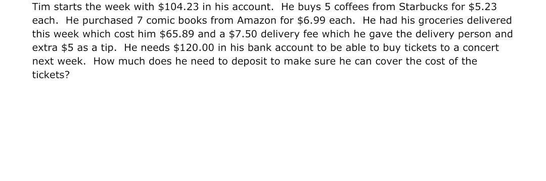 I will send the whole picture of the math I need help with. 
