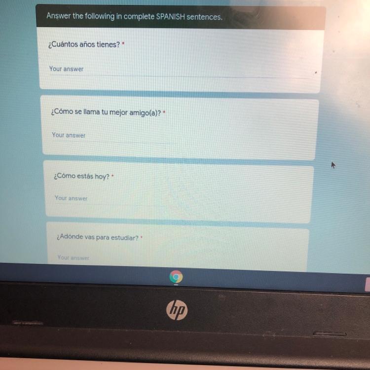 The Last Question Is De Dnde Eres?Please Help Me Answer These !