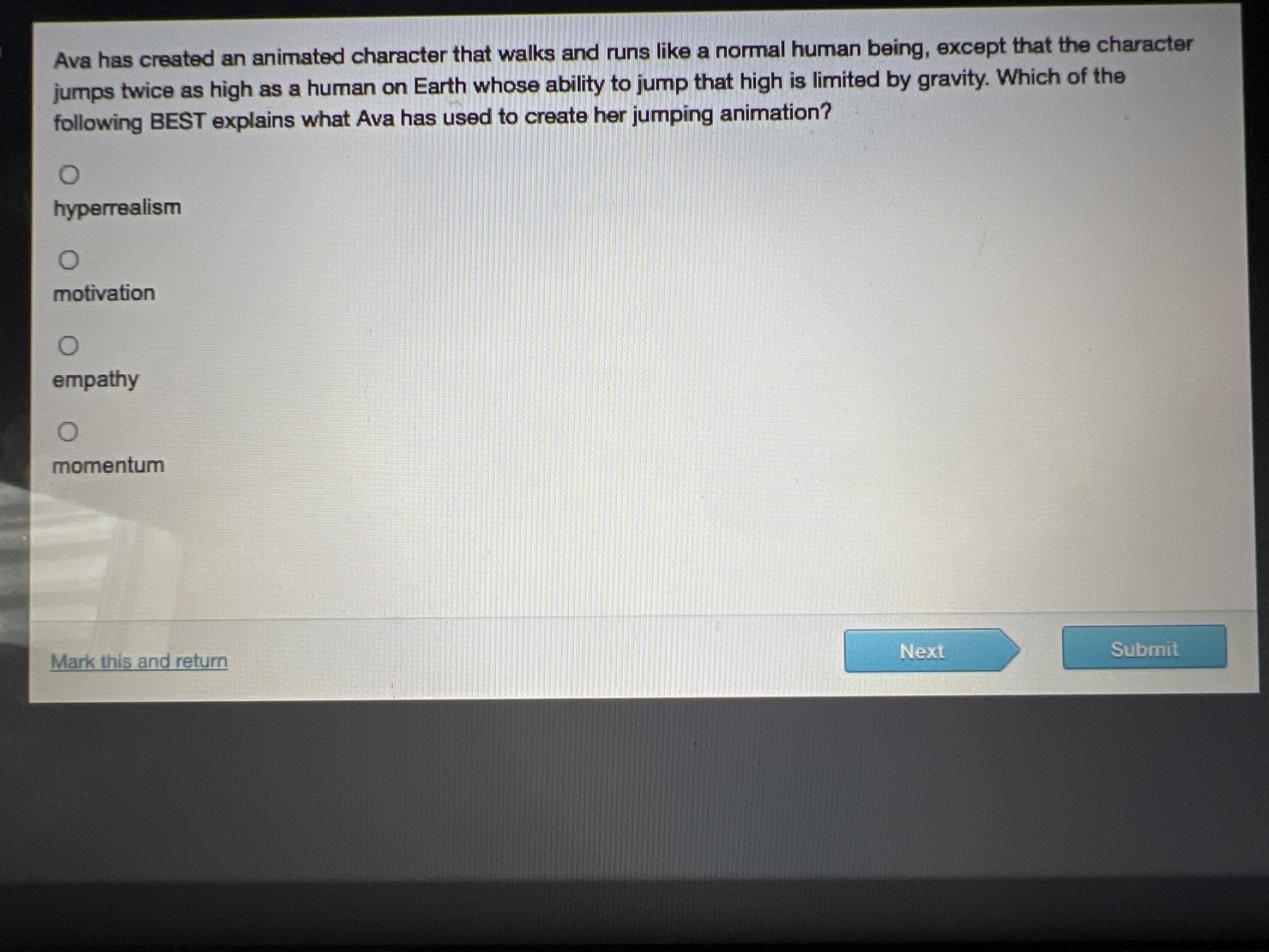 Ava has created a character that runs and walks like a human