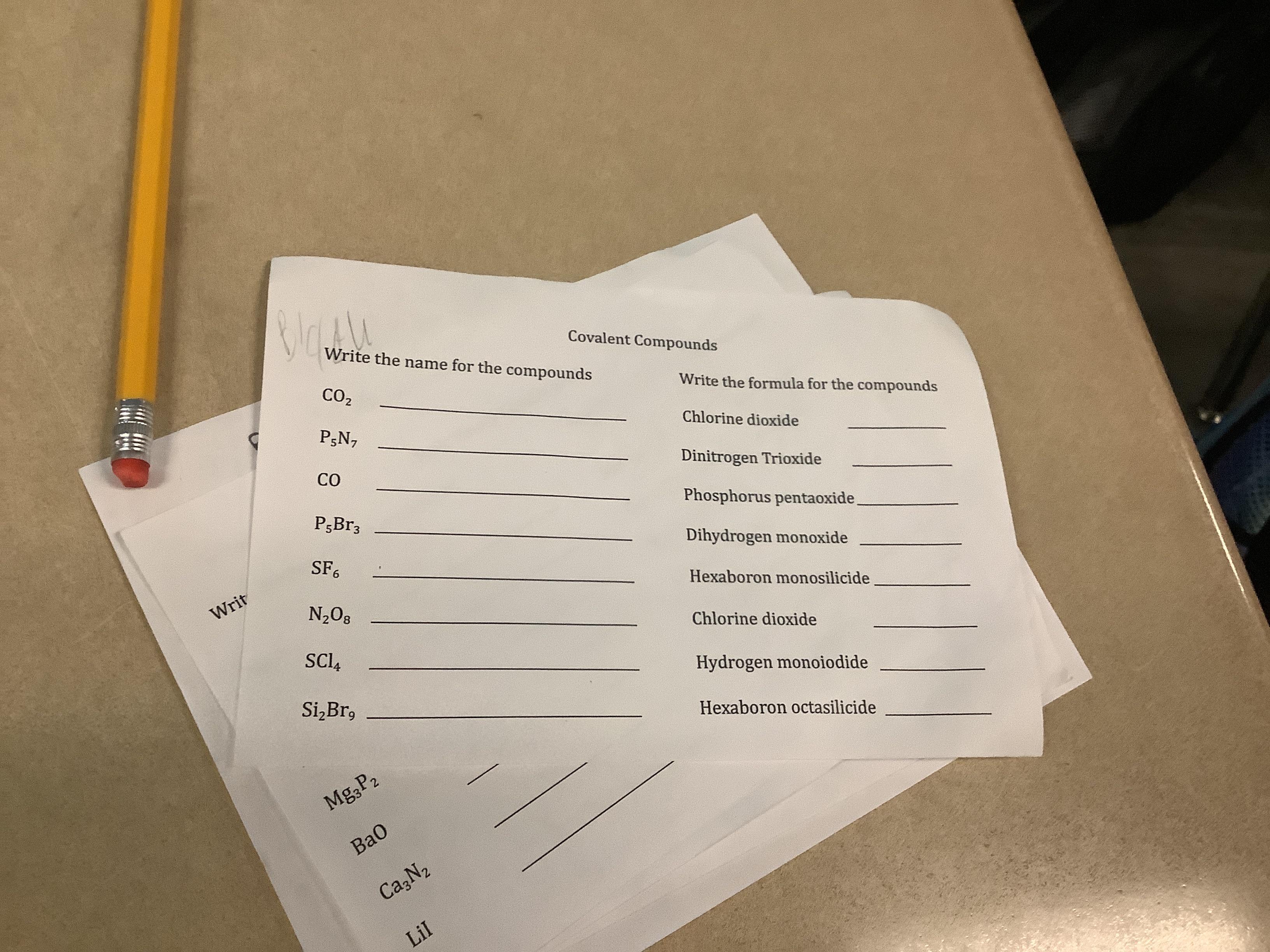 Covalent compounds Need you guys