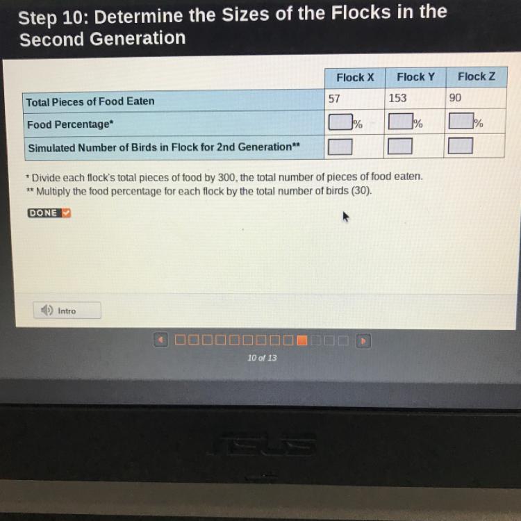 40 pts Step 10: Determine the sizes of the Flocks in theSecond Generation