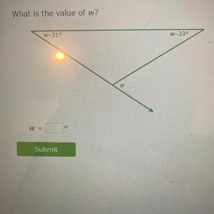 What is the value of w?W =PLS HELP