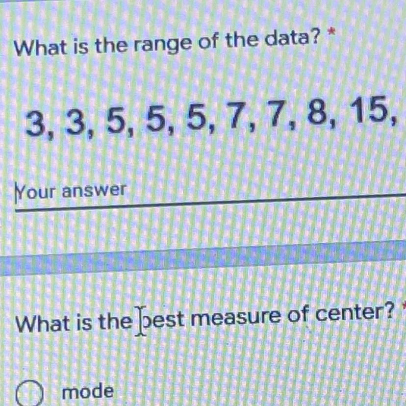 What is the range of the data set?