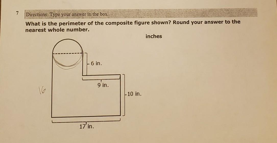 Can you help me find the perimeter of this composite figure? Thanks :))) 