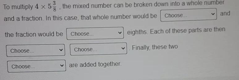 You Are Previewing This Assessment X To Multiply 4x5 The Mixed Number Can Be Broken Down Into A Whole