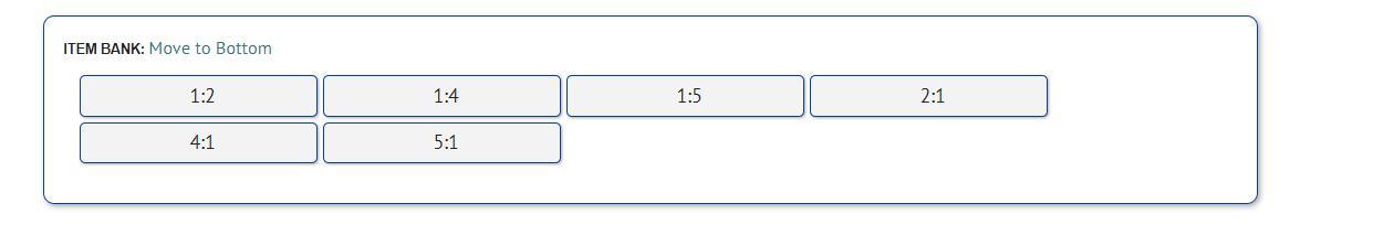 Use each table to find the requested ratio.