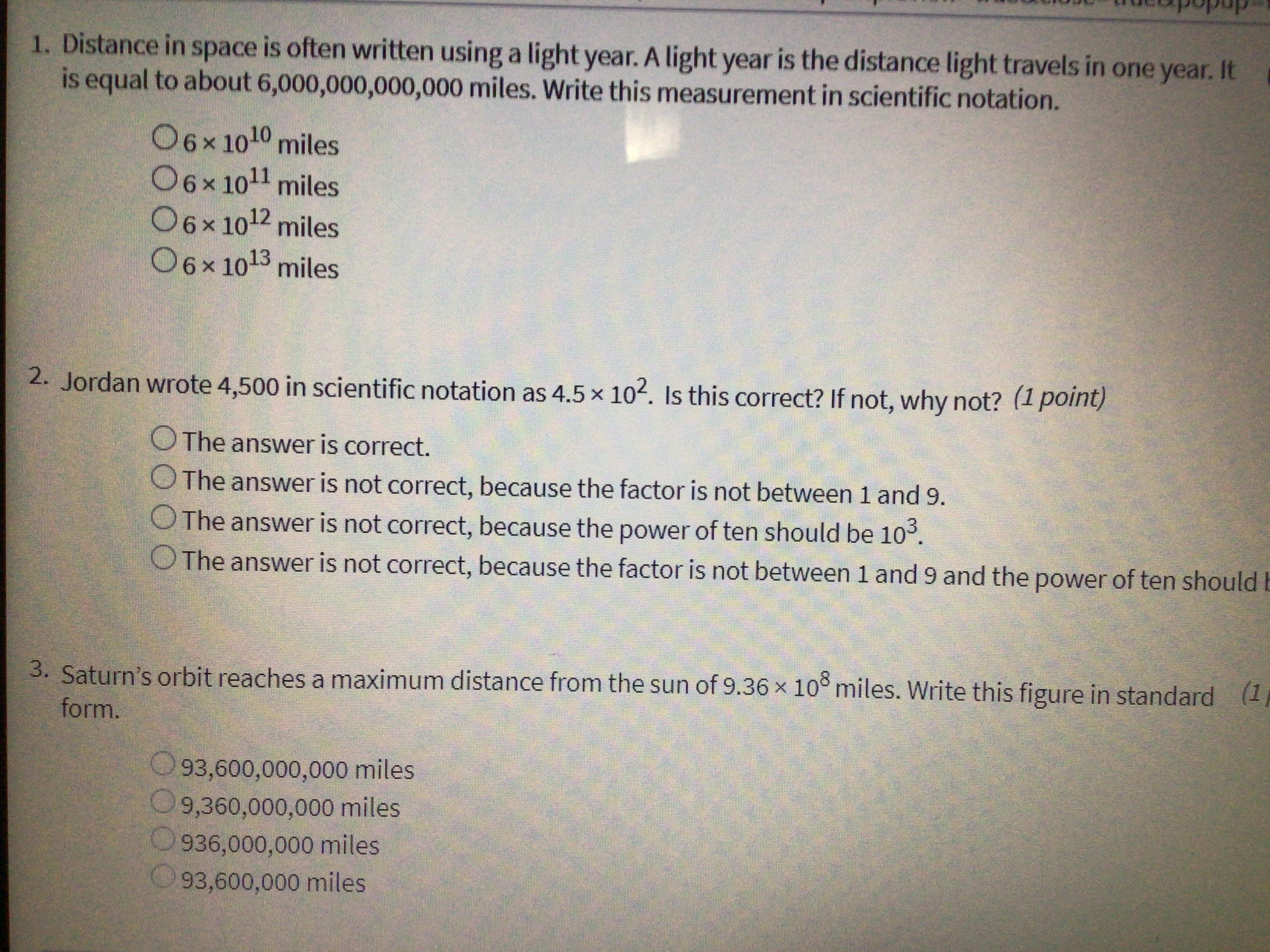 Please help with these three questions and thank you