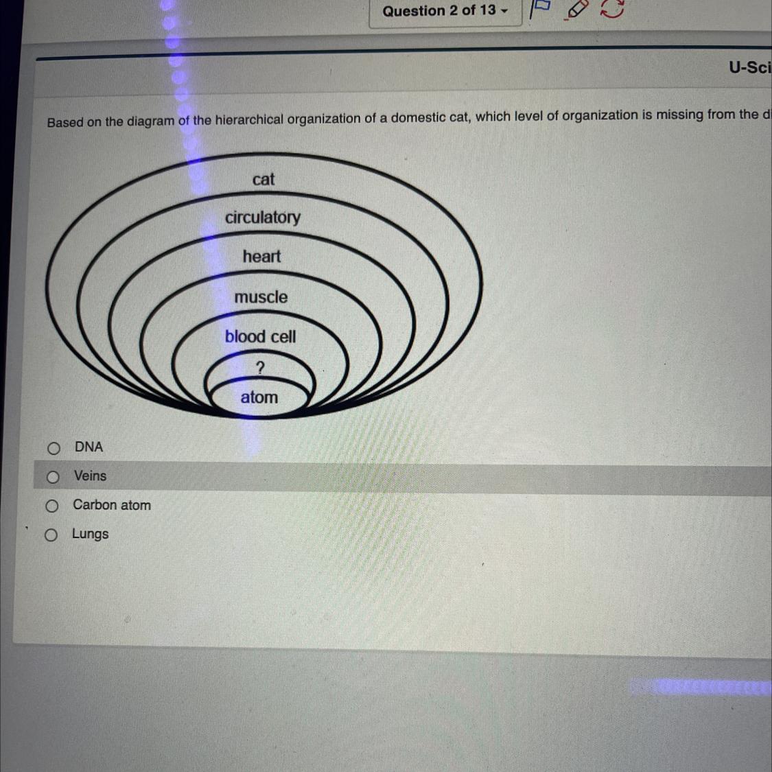 Please help, will mark brainliest!Based on the diagram of the hierarchical organization of a domestic