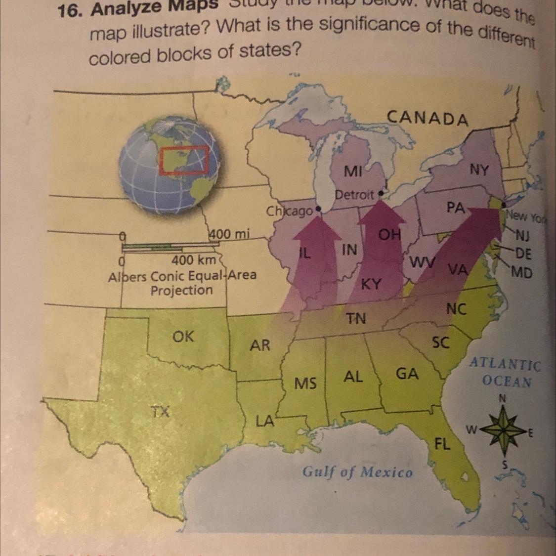 map illustrate? What is the significance of the different- Analyze Maps Study the map below. What does