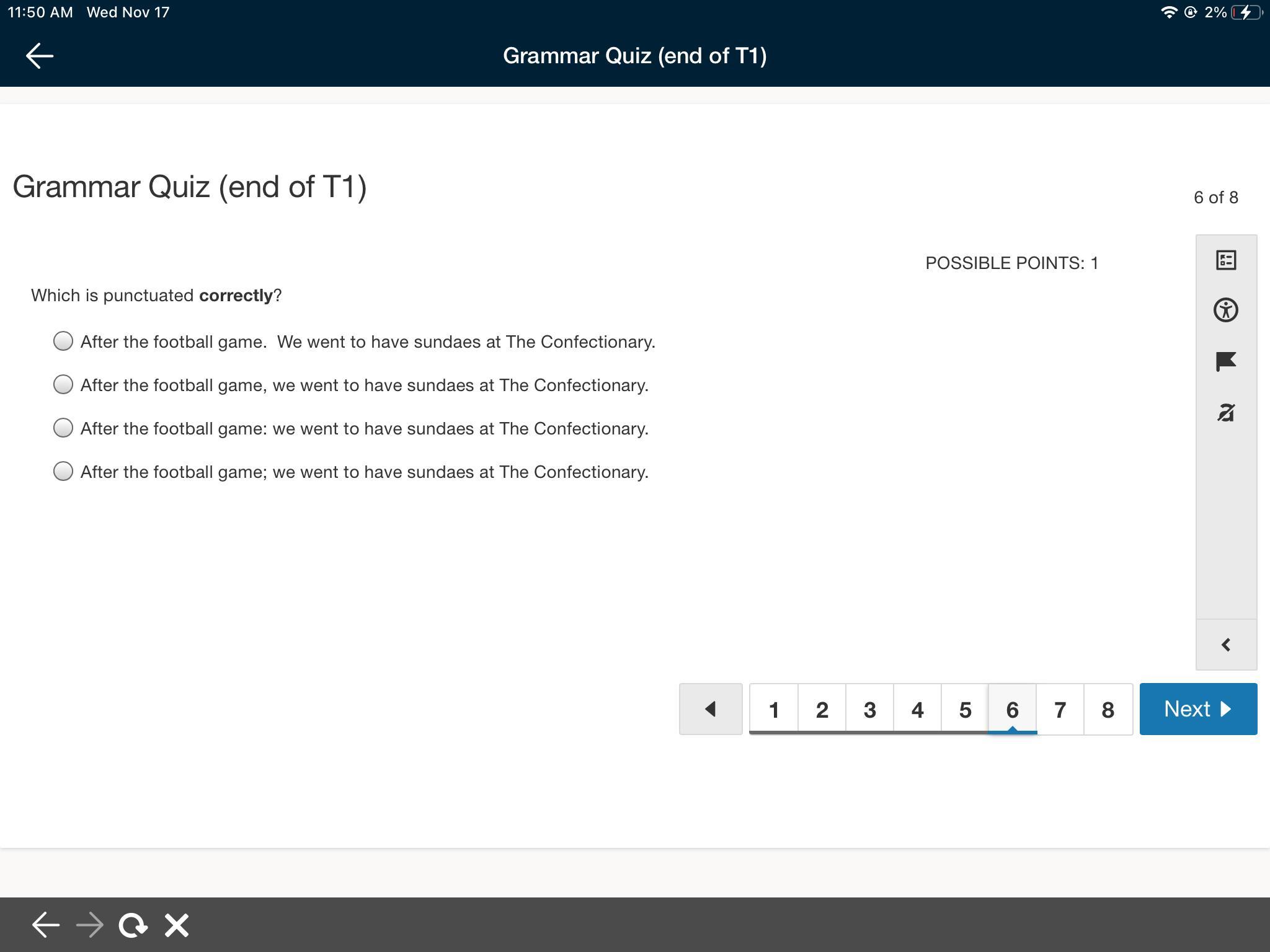 What type of sentence is this