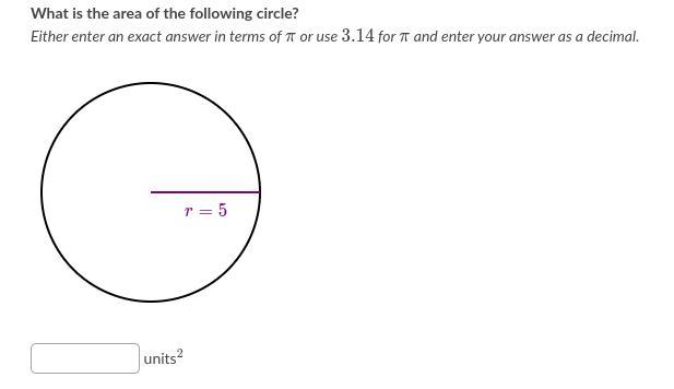 Answer The Following: What Is The Area Of The Circle? (Will Give Brainliest)