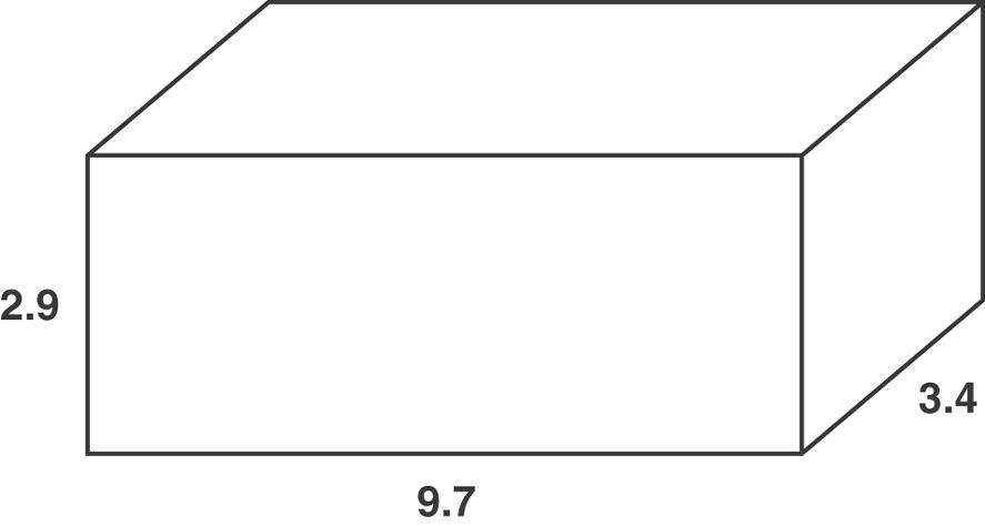 The formula for the volume of a rectangular prism is volume = length width height.Which of the following