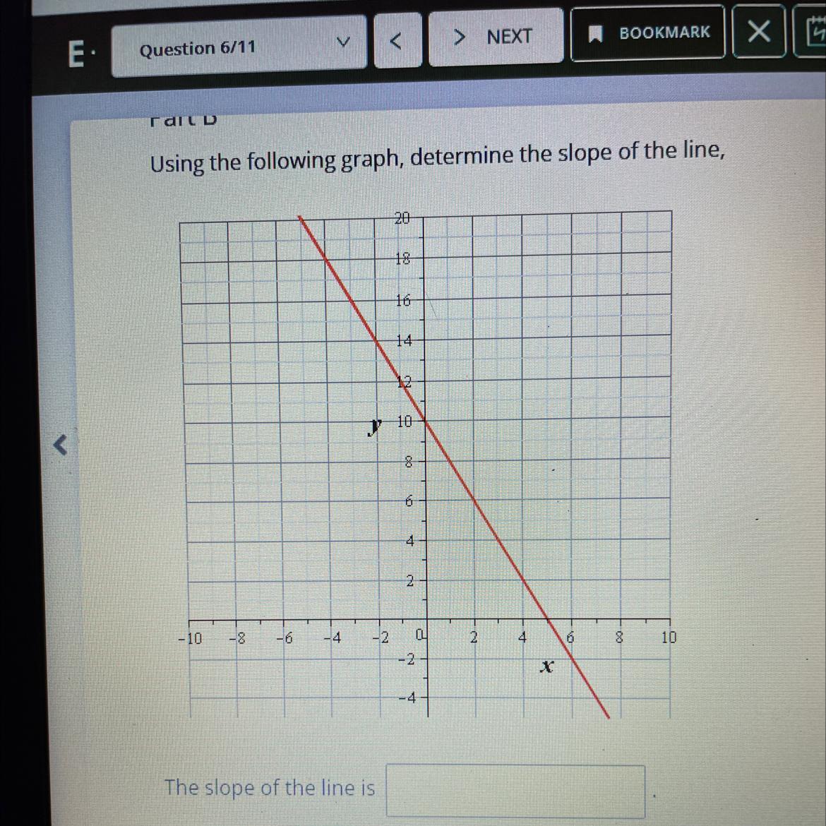 help please, i need to find the slope of the line