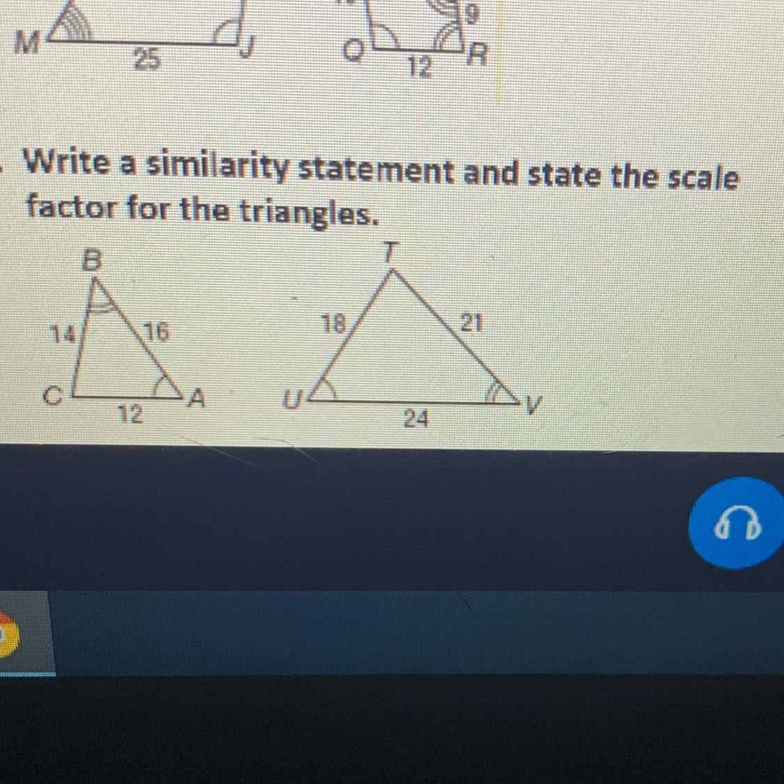 3. Write A Similarity Statement And State The Scalefactor For The Triangles.