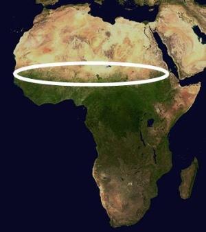 What Landform Is Circled In The Map Above?A.the Sahara DesertB.the SahelC.the Namib DesertD.the Atlas