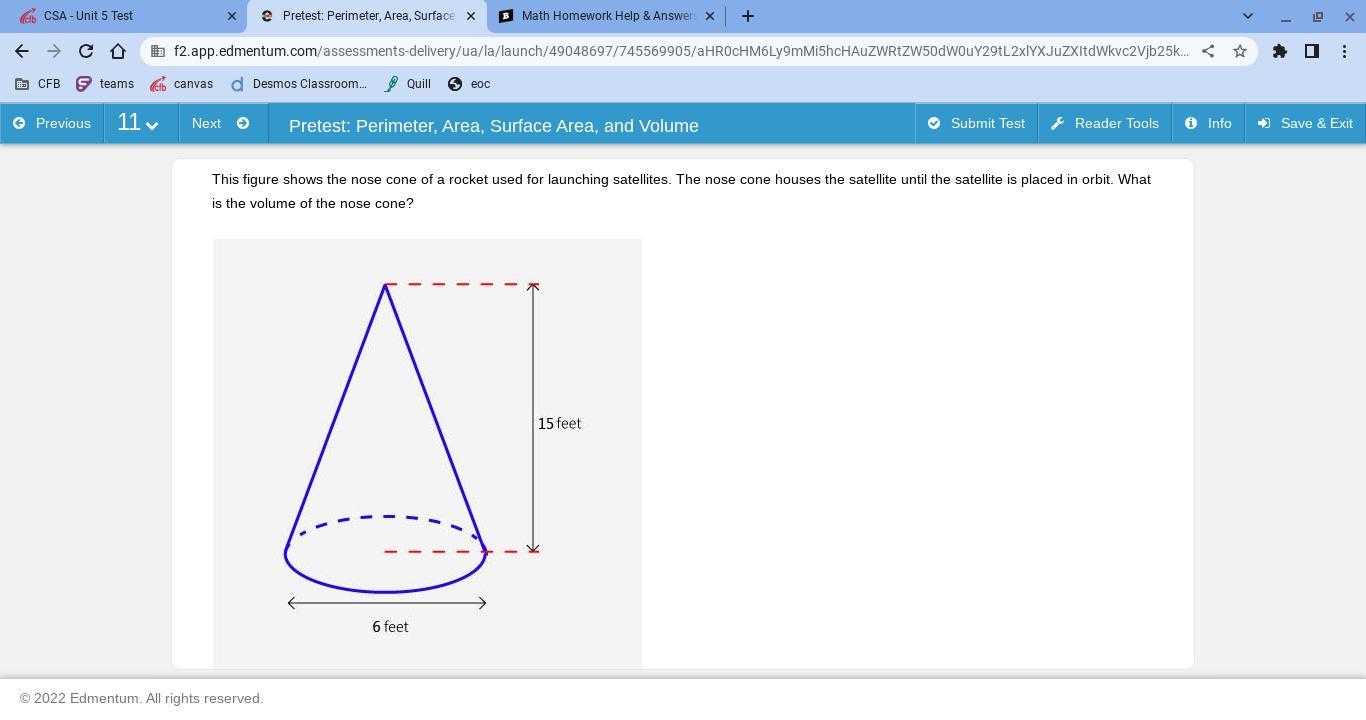 This figure shows the nose cone of a rocket used for launching satellites. The nose cone houses the satellite