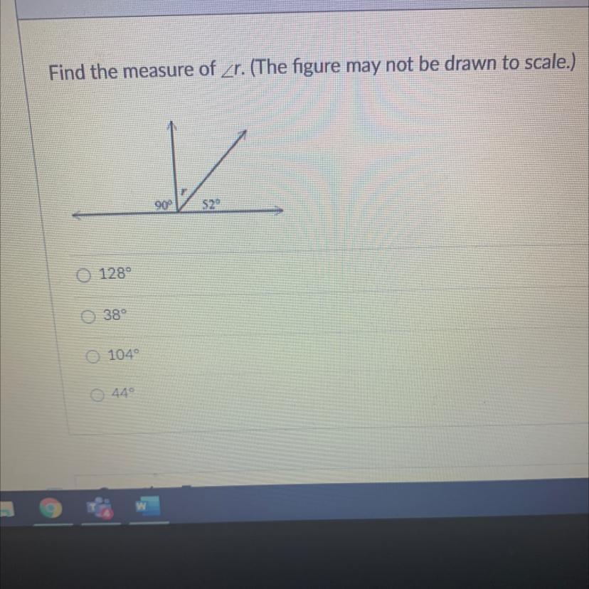 Find the measure of Zr. (The figure may not be drawn to scale.)