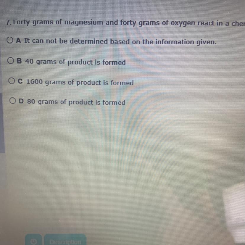 40 G Of Magnesium And 40 G Of Oxygen React In A Chemical Reaction In A Close System Which Of The Following