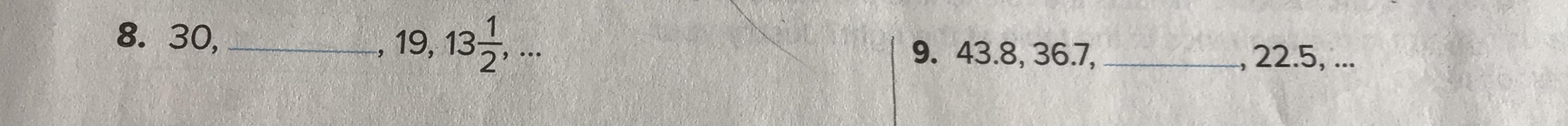 Find the missing number in each sequenceWill give Brainliest