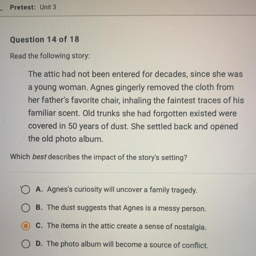 PLEASE HELP!!!Which Best Describes The Impact Of The Storys Setting?