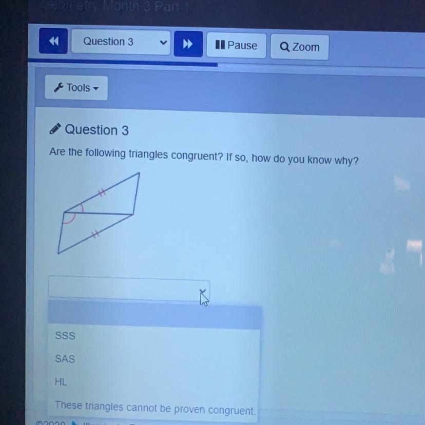 Are the following triangles congruent? If so, how do you know why?