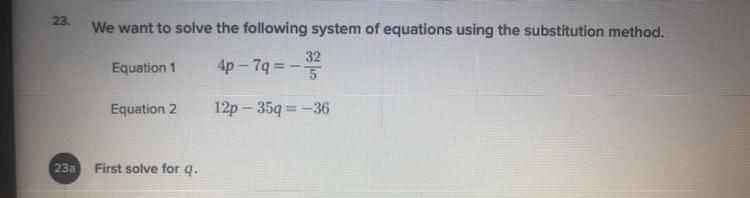Plz help math question solve for q equation is in pic 