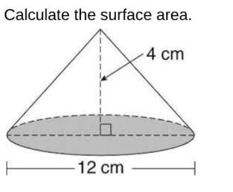 Calculate The Surface Area Of A Cone.