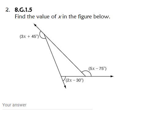Find the value of x in the figure below. Brainlyest!