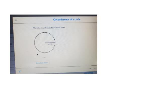 What Is The Circumference Of The Following Circle? Units Show Calculator