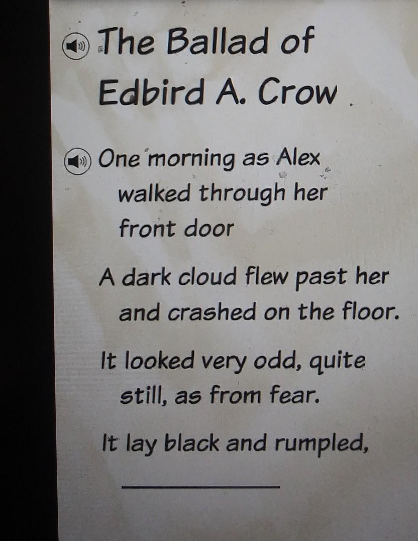 Please Give Me The Correct Answer.Click On The Simile That Best Describes The Way Edbird Looked. A:Like