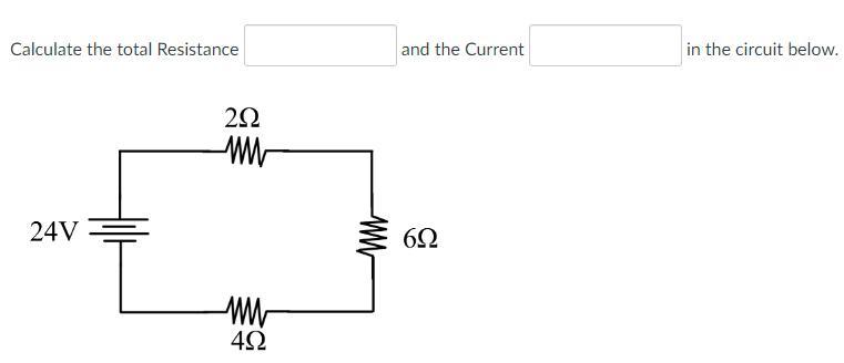 ohm's law CircuitsCalculate the total Resistance, Current, and Power in the circuits
