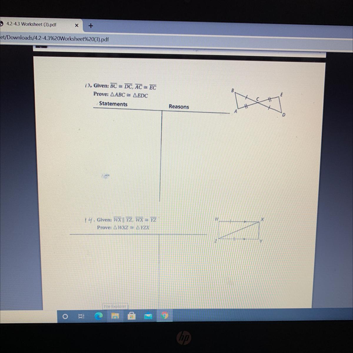 13. Given: BC = DC, AC = ECProve: ABC = EDC