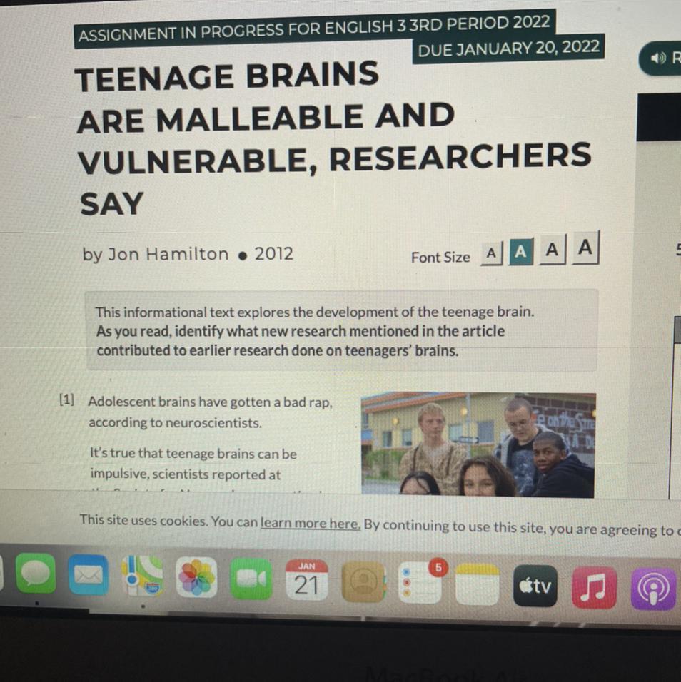 How Do Paragraph 5-6 Contribute To The Development Of Ideas In The Text? ( Article- TEENAGE BRAINS ARE