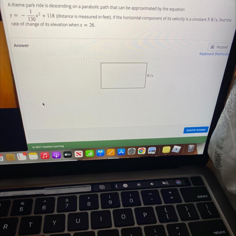 Find The Rate Of Change Of Its Elevation When X= 26
