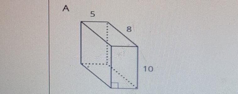 Use the following formula as a guide for yourcalculation: SA = 2B + hP.Edge lengths are given in units.