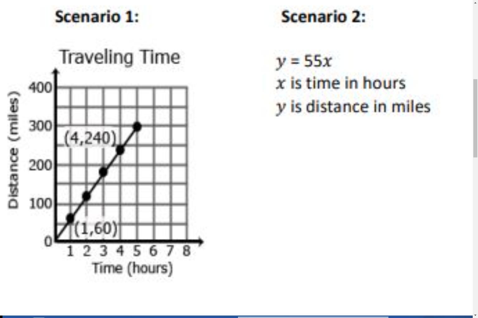 PLEASE HELP, I WILL GIVE BRAINLY!!!Compare the scenarios to determine which represents a greater speed.
