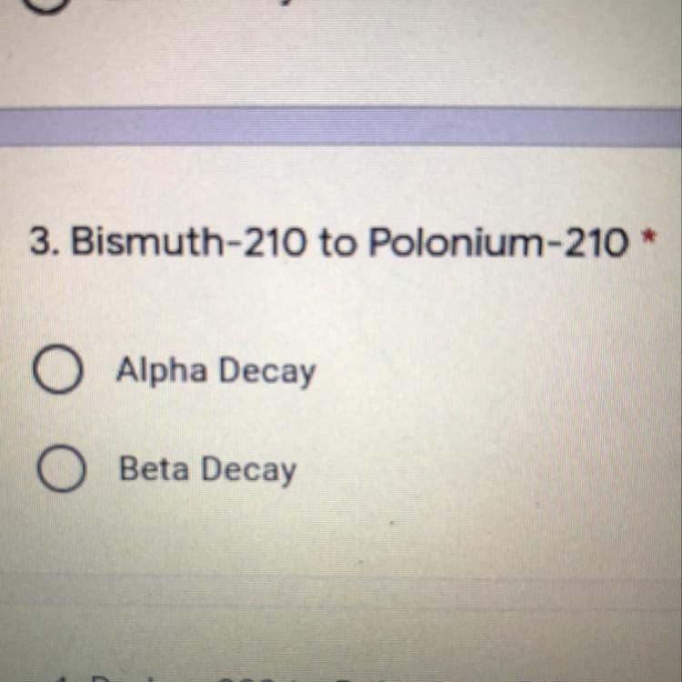 Is this an alpha or beta decay?