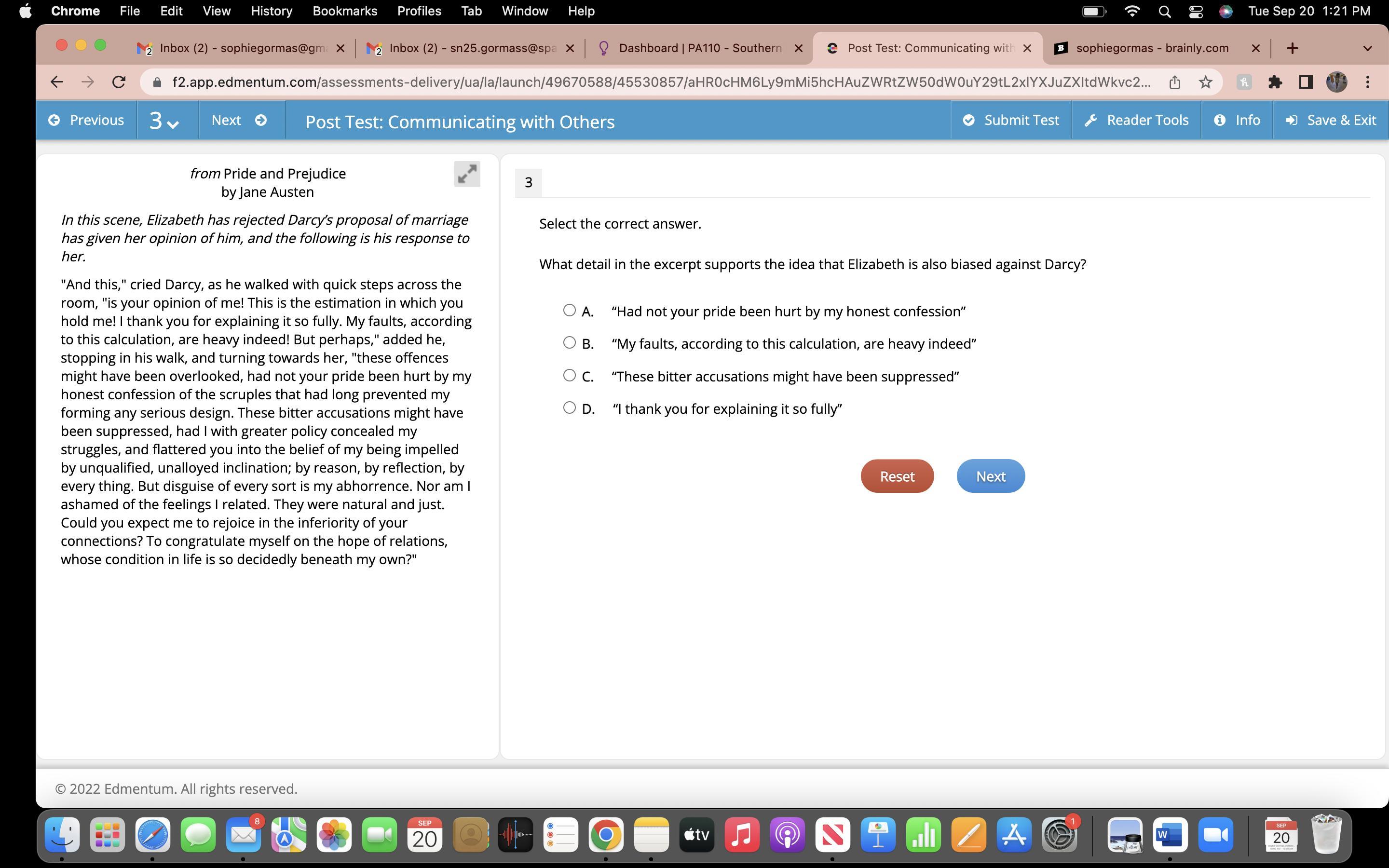 From Pride And Prejudiceby Jane AustenIn This Scene, Elizabeth Has Rejected Darcys Proposal Of Marriage