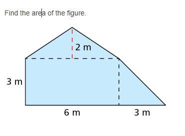 Find the area of the figure.