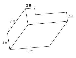 This figure represents a platform in a park. The grounds crew needs to paint it yellow. One quart of