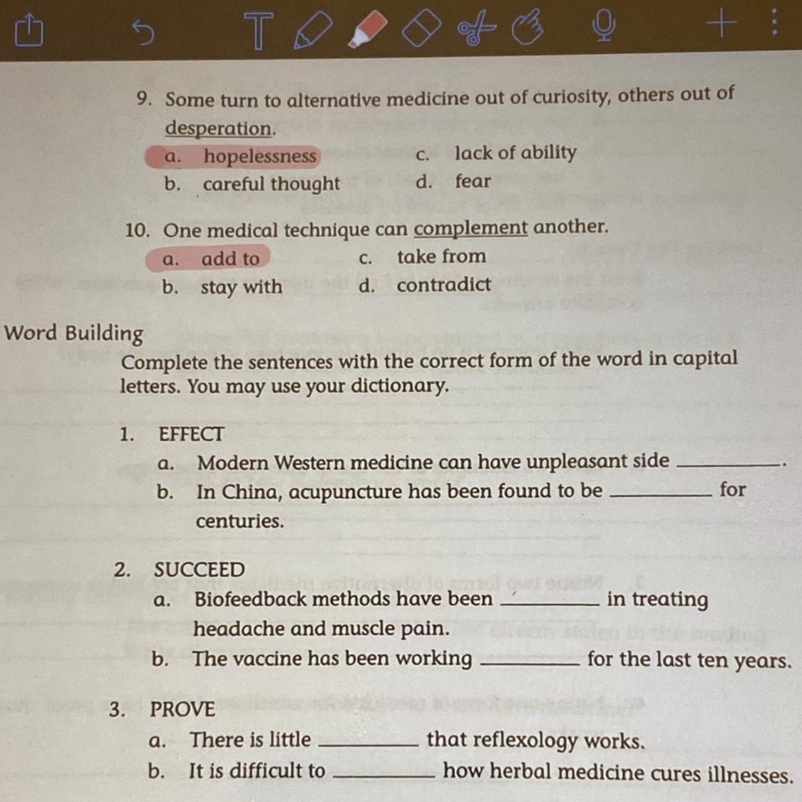 Word BuildingComplete The Sentences With The Correct Form Of The Word In Capitalletters. You May Use