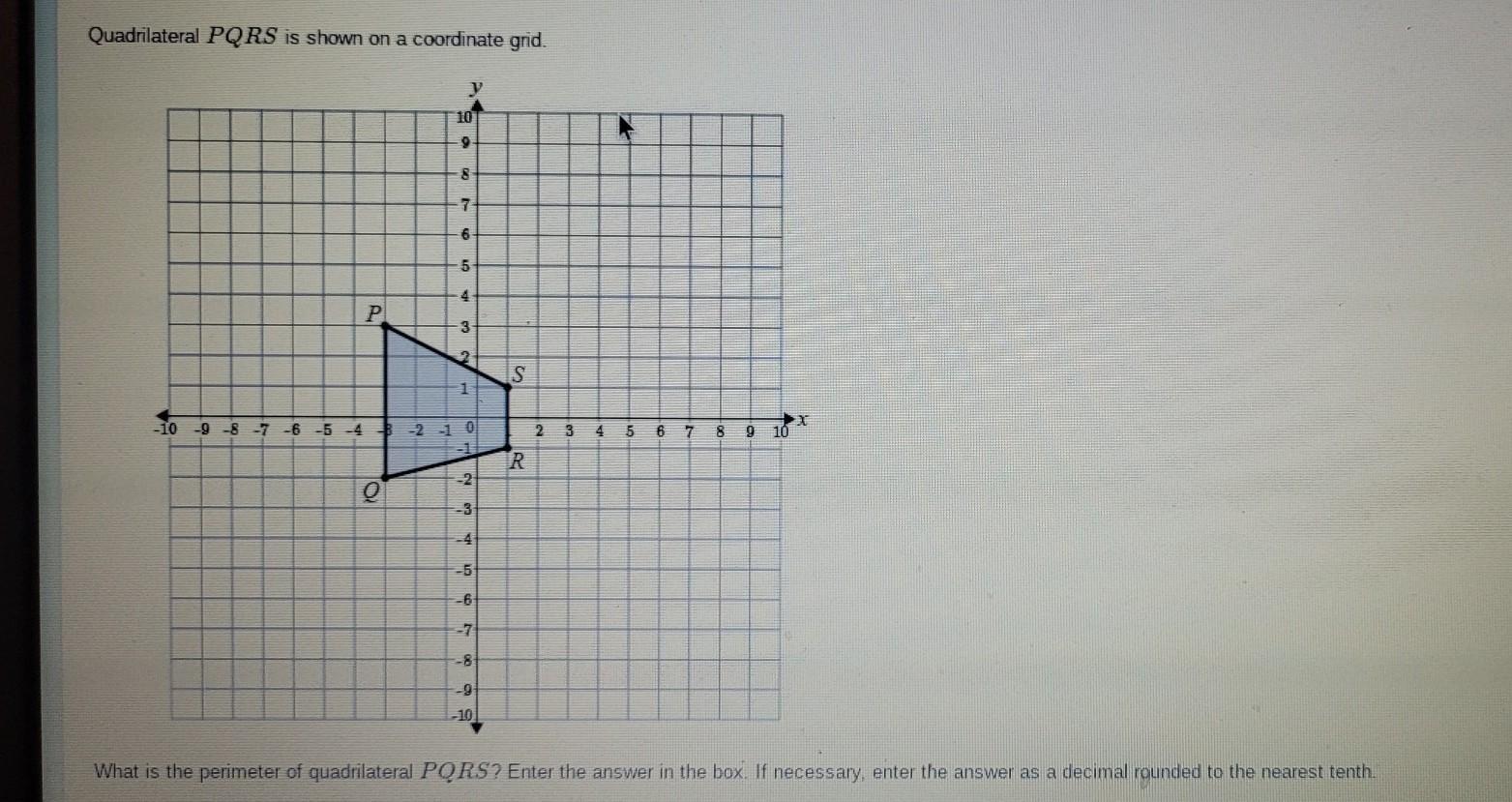 What is the perimeter of PQRS?