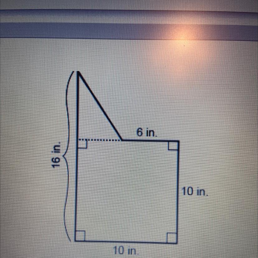 What Is The Area Of The Figure?Enter Your Answer In The Box.in2