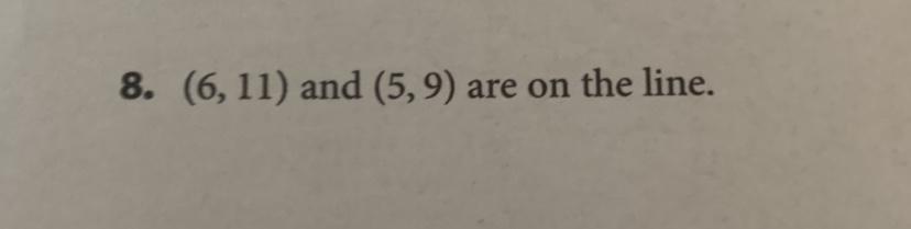 Use the information given to write an equation in standard form (If possible please show work)